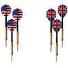 Wooden Dartboard Game Set Bundle with Steel-Tip Darts, Integrated Storage, Dry Erase Scoreboard