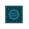 24 "square and round poker pads 8 players Texas Hold 'em top for portable layout Blackjack casino