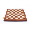 Luxury Travel Chess Set with Classic Metal Pieces And Folding Storage Wooden Chess Board