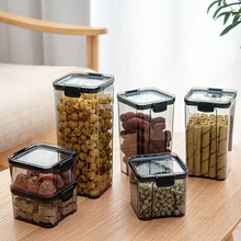 THVALUE 6PCS BPA Free Stackable food containers plastic organizer food storage boxes set bins