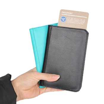  13597 Travelsky Hot Sale Personalized Travel PU Leather Rfid Passport Wallet