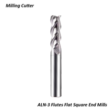 ALN-3 Flutes Flat Square End Mills