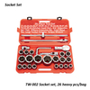 TW-002 Socket set, 26 heavy pcs/bag