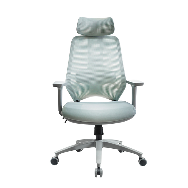 KB-8965AS Newly designed comfortable ergonomic grey frame office chair with headrest
