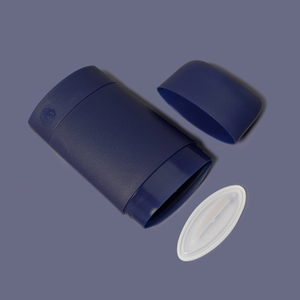 50g Ovale En Plastique Gel Vide Déodorant Bar Container, Plastique Noir Cosmétique Déodorant Tube Bar Container