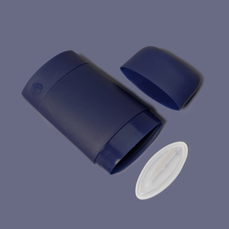 Oval Shape Plastic Gel Vazio Deodorant Stick Container Black Cosmetic Deodorant Tube Stick Containers