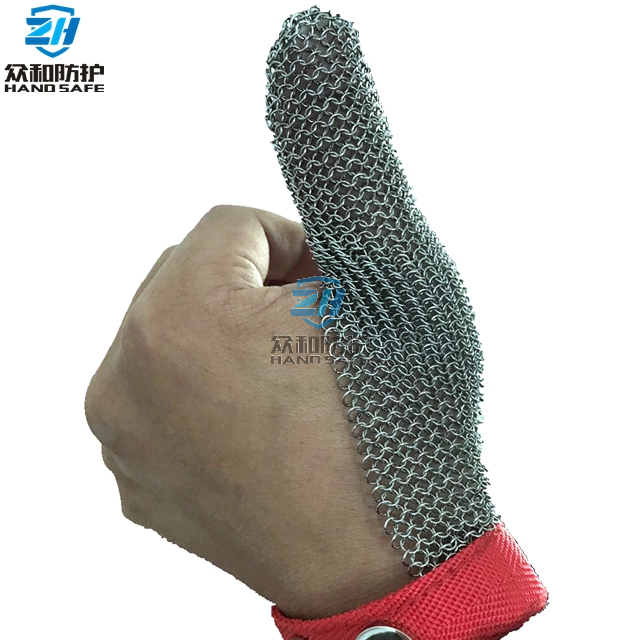 One finger stainless steel glove