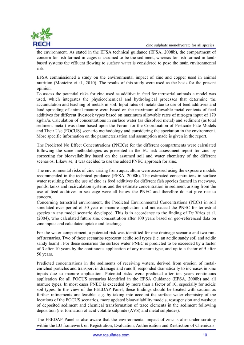 The safety and efficacy of zinc sulphate 10