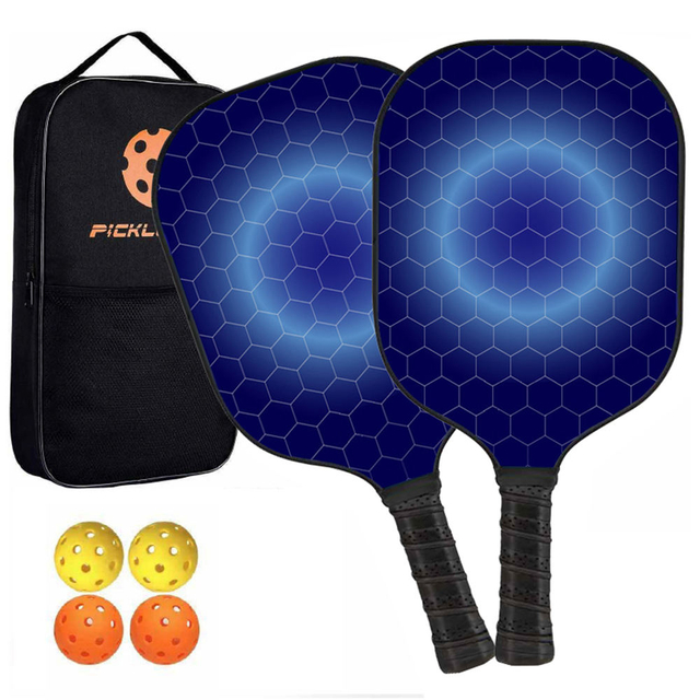  Pickleball Paddles Set of 2,2023 USAPA Approved Carbon Fiber Pickleball Surface Polypropylene Honeycomb Core Anti-Slip