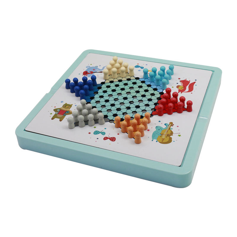 Wooden flying chess set for Kids Animals Matching Memory Game Flying Chess Family Games