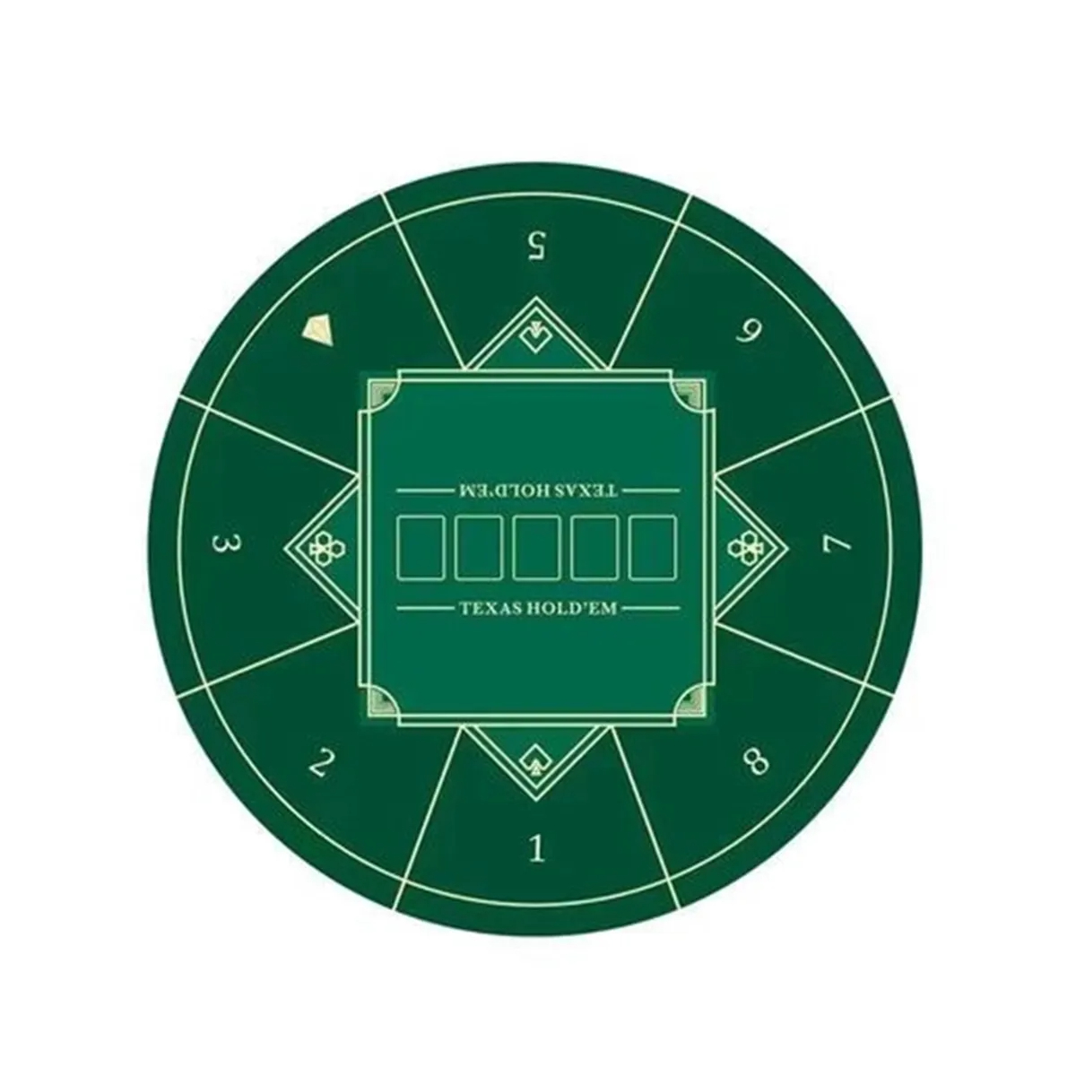 24 "square and round poker pads 8 players Texas Hold 'em top for portable layout Blackjack casino