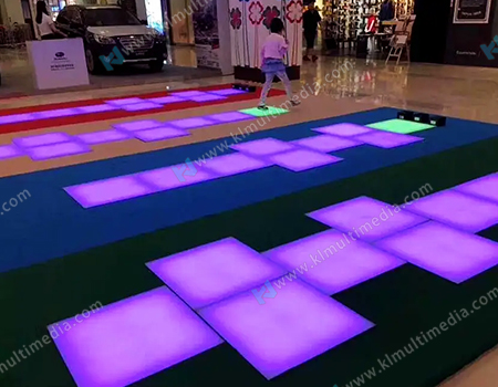 مصباح بلاط الأرضية الحجري المربع