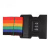Travelsky Colorful Webbing Cross Rainbow Adjustable Suitcase Belt Luggage Strap with TSA Passport Lock