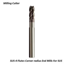 SUS-4 Flutes Corner radius End Mills For SUS