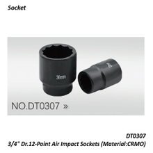 DT0307 3/4" Dr.12-Point Air Impact Sockets (Material:CRMO)