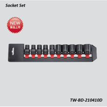TW-BD-210410D 1/2" Dr. 10pcs Air Impact Sockets(Material: CR-MO) 38mm