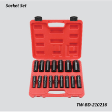 TW-BD-210216 1/2" Dr. 16pcs Air Impact Sockets(Material: CR-MO) 78mm