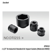 DT0215 1 1/2" Dr.Industrial Standard Air Impact Sockets (Material:CRMO)