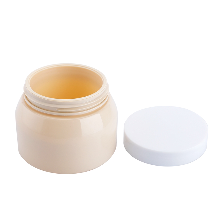 Récipient cosmétique vide de crème pour les yeux, pot de crème de luxe en PET de 100ml avec couvercle, conteneurs cosmétiques