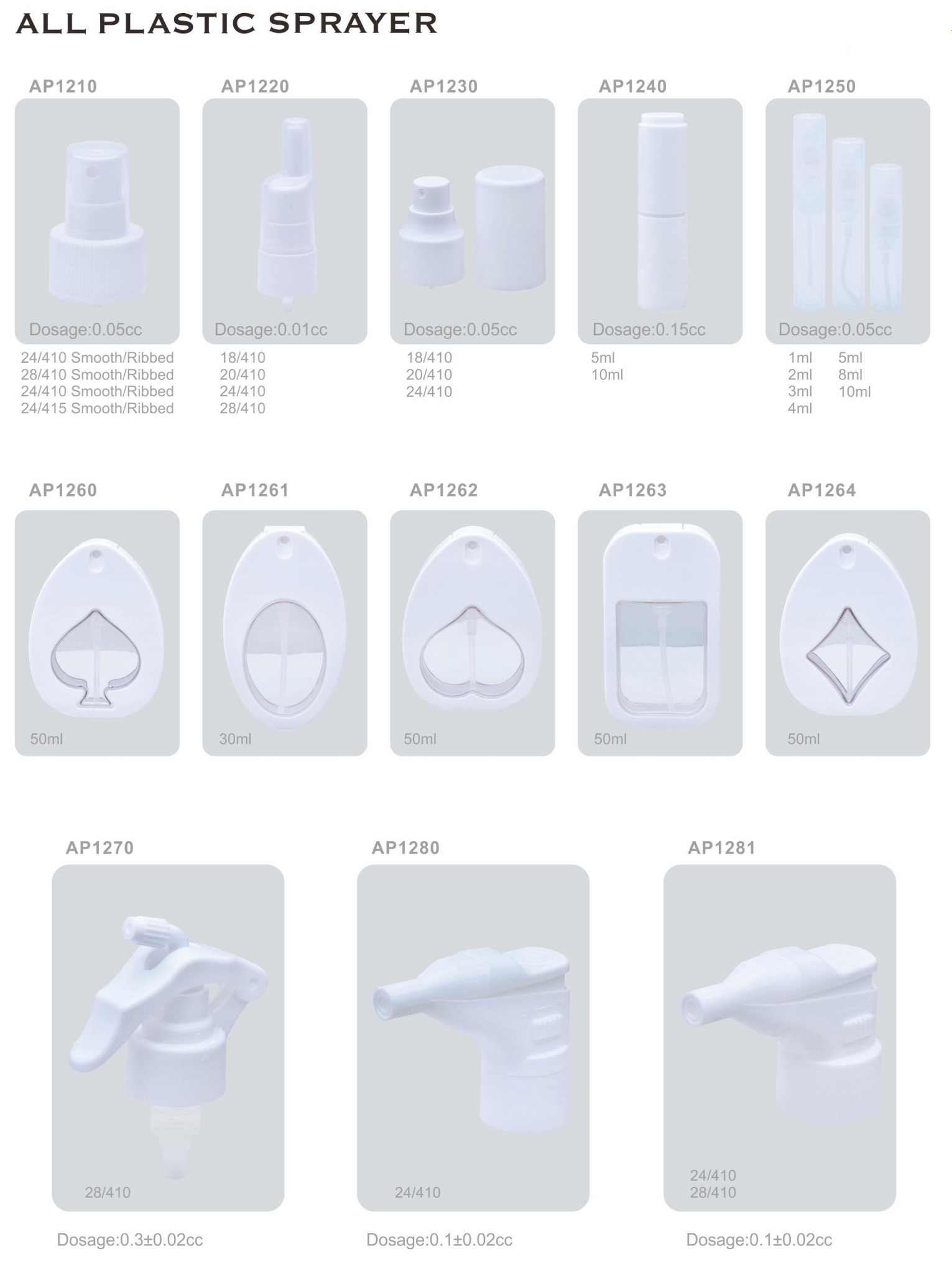 Todo pulverizador de pl&aacute;stico.