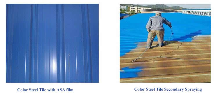 ASA film in color steel tile
