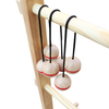 Ladder Toss Game Set 35x26In Pine Wooden Golf Ladder Lawn Game with 6 Bolos Balls and Carrying Case Outdoor Backyard Game