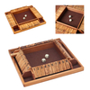 13.4Inches Shut The Box Game for 4 Players Family Dice Game with 10 Numbers Box Nautical Themed Large Wooden Game Board.