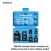 TW-010 Variably-Sized Connector Set, Oil Pan Screw Set,E-Type 34-Piece Toolkit