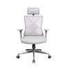KB-8962AS-GR-015L-ALU New Design itting the Waist Office grey frame Mesh Chair with Headrest