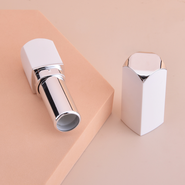 Lipstick Tube Square, Silver Lipstick Tube, Lipstick Tube Square White, Wholesale Aluminum White Lipstick Tube