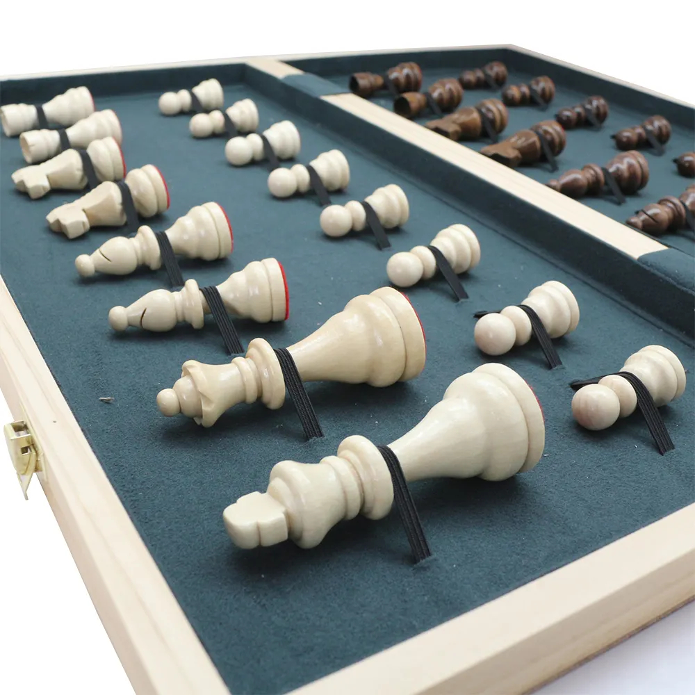  22.5 inches Large Size 53cm Foldable Wooden Chess Set with 9cm King Height Direct from Manufacturer