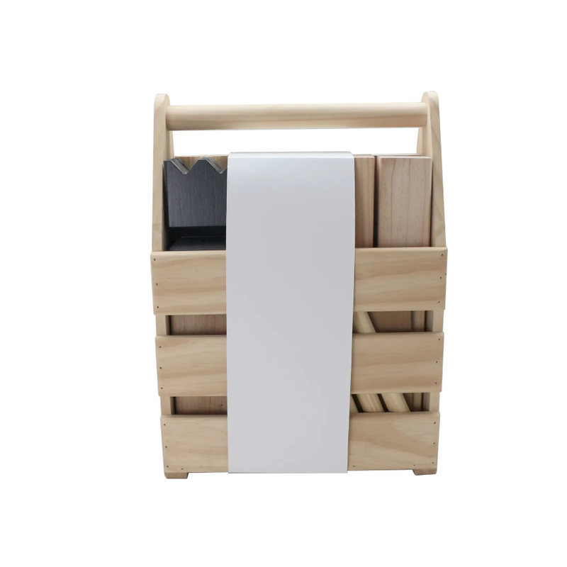 Customizable logo 10" Kubb Game With Wooden Storage Crate Outdoor Throwing Game Wood Set with Black Crown Yard Garden Games