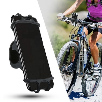 Best Seller Silicone Cell Phone Holder Mount 360 Degree Rotation Universal Adjustable Bike Phone Holder