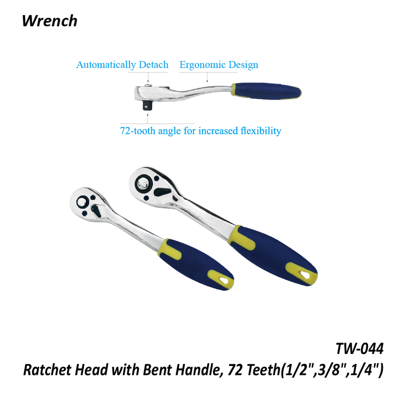TW-044 Ratchet Head with Bent Handle, 72 Teeth