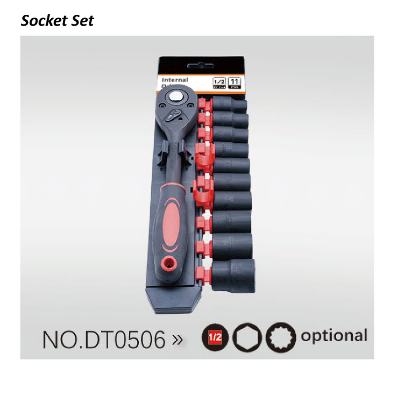 DT0506 1/2" Dr.11PCS Manual Sockets Wretch Set