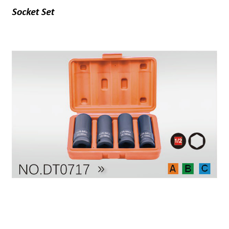 DT0717 1/2" Dr.4PCS Thin-Wall Sockets Material