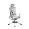 KB-8962AS-GR-015L-ALU New Design itting the Waist Office grey frame Mesh Chair with Headrest