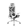 KB-8962AS-GR-016L New Design itting the Waist Office grey frame Mesh Chair with Headrest
