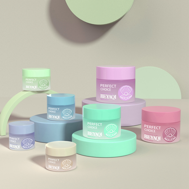 Frasco de creme de vidro fosco para cosméticos 5g 10g 15g 20g Frasco de creme de vidro para cosméticos por atacado