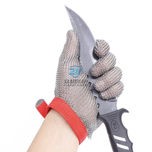 Welded Ring Mesh Stainless Steel Chainmail Meat Cutter Glove 