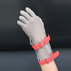 1101-Chainmail Glove Long Cuff With Textile Strap