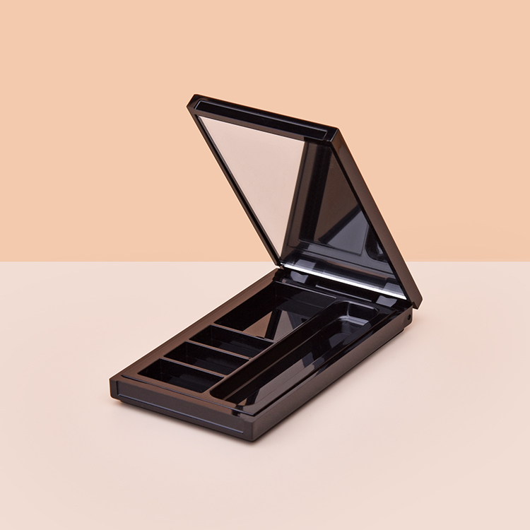 Square Refillable Face Makeup Powder Compact Case