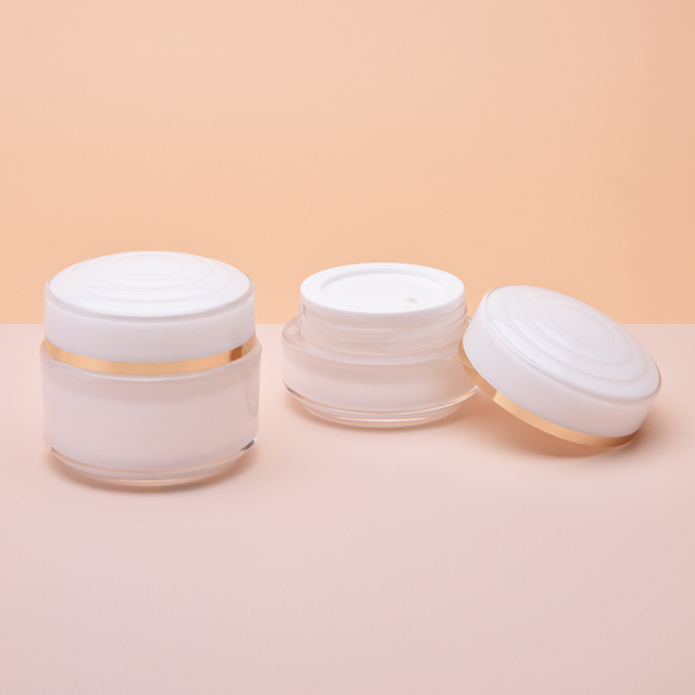 Acrylic Body Cream Jar Containers, Double Wall Cream Jar Cosmetic Empty