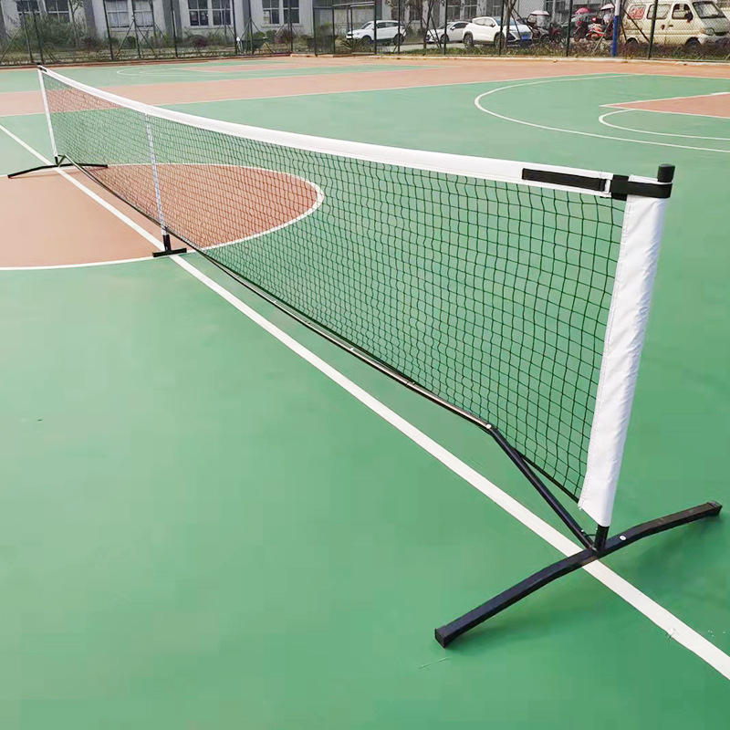 wholesale Portable Pickleball Net Regulation Size 22 FT PE Nets Steady Metal Frame for All-Weather Resistant Play in Backyards.