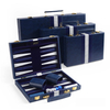 PU Backgammon Sets Classic Board Game with Premium Leather Case Portable Travels Strategy Backgammon Game Set
