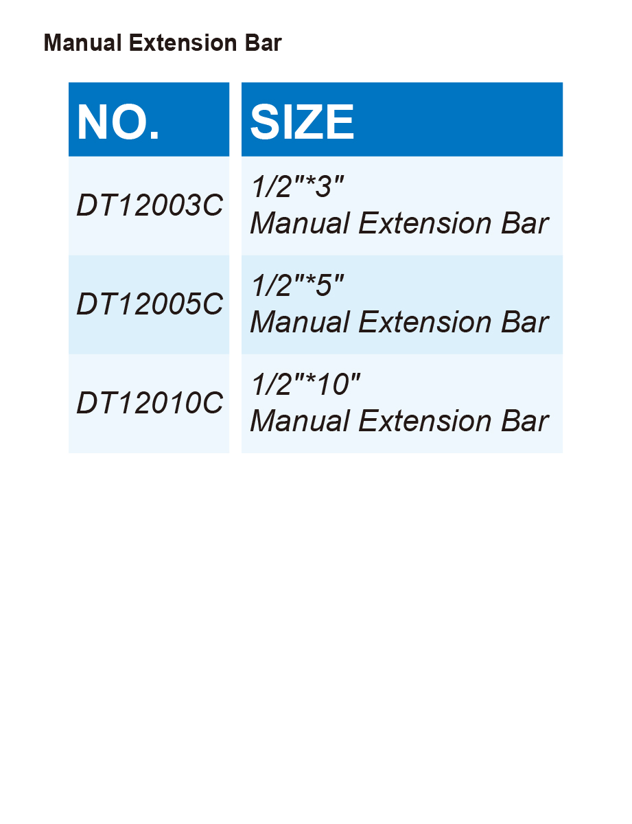 DT-MEB3 Manual Extension Bar