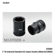 DT0205 1" Dr.Industrial Standard Air Impact Sockets (Material:CRMO)