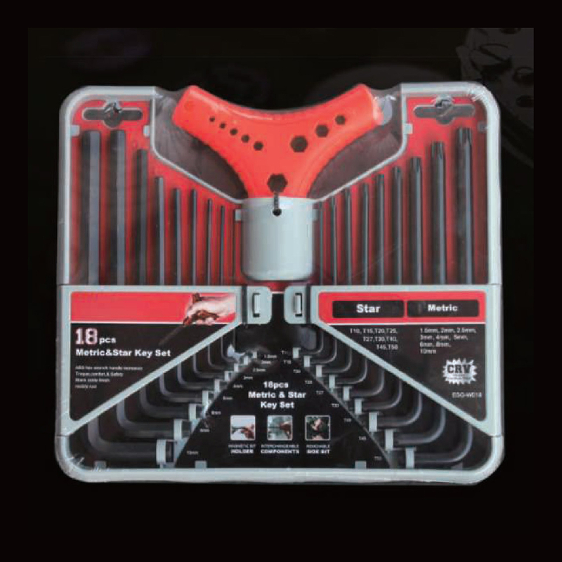 18pcs Metric & Star key set