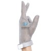 Rubber Strap Five Finger Ring Mesh Stainless Steel Chainmail Gloves 