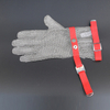 1101-Chainmail Glove Long Cuff With Textile Strap